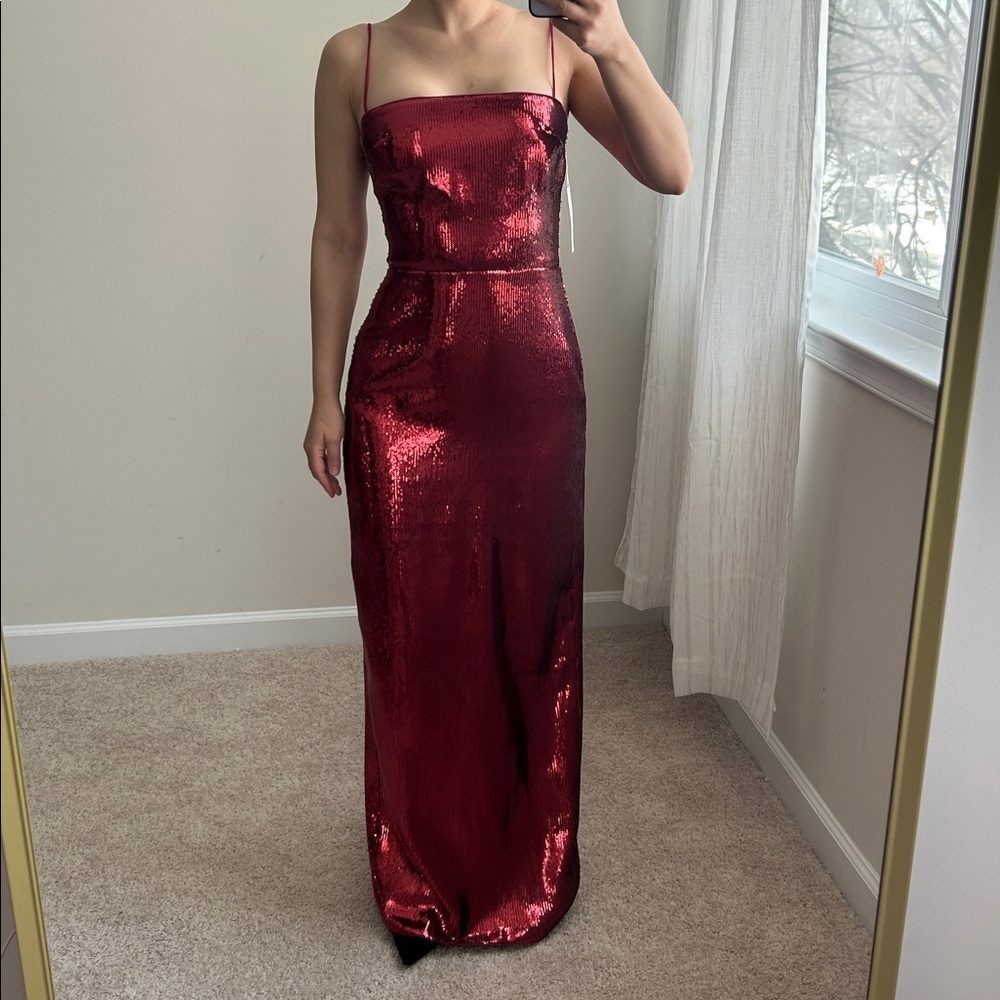 Reformation red sequin dress. Size 2 - Picture 9 of 16